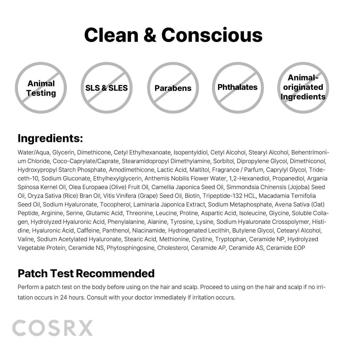 COSRX styled hair showing glossy finish and smoother texture