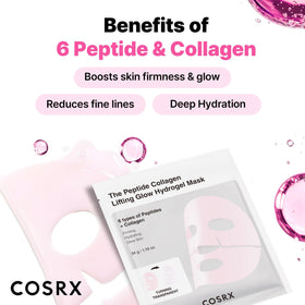 COSRX model wearing the hydrogel mask demonstrating comfortable fit