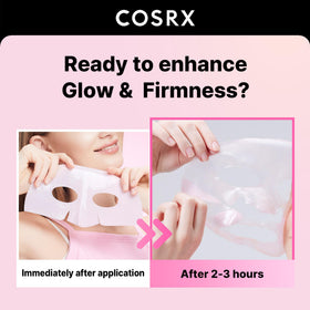 COSRX single pouch opened revealing folded hydrogel mask ready to apply