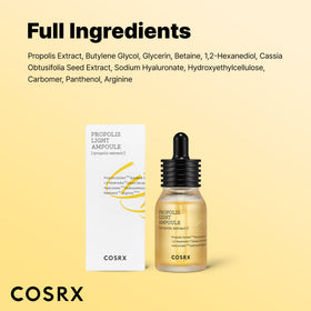 COSRX propolis ampoule on bathroom shelf lifestyle scene showing daily routine benefit