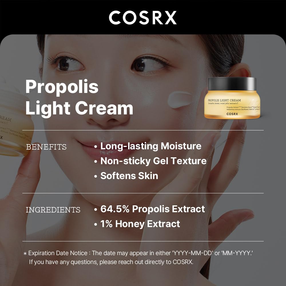 COSRX bottle close-up highlighting propolis-rich ingredient focus