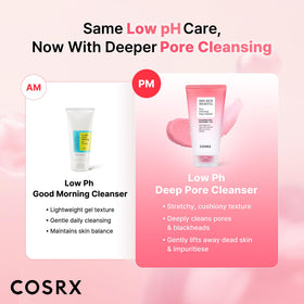 COSRX pumped foam in hand demonstrating gentle lather