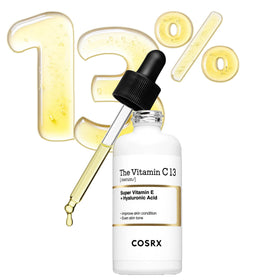 COSRX front bottle shot showing compact 0.67 oz serum and branding for convenient travel