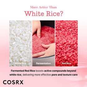 COSRX dispensing a drop onto hand demonstrating easy application and absorbency