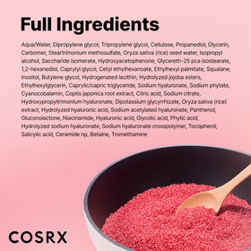 COSRX fermented red rice ingredient close-up emphasizing natural active boost