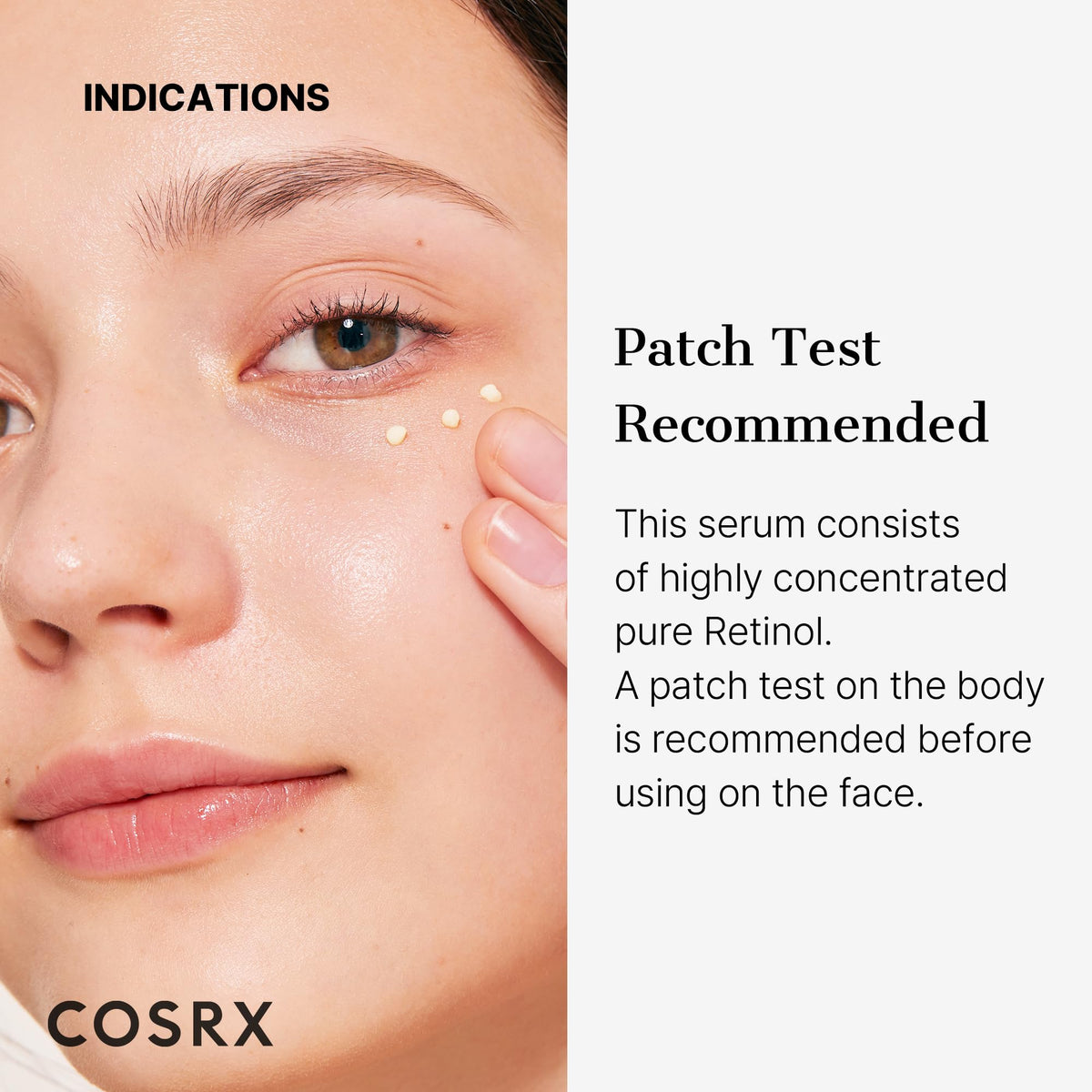 COSRX cream being smoothed along the neck for improved skin texture