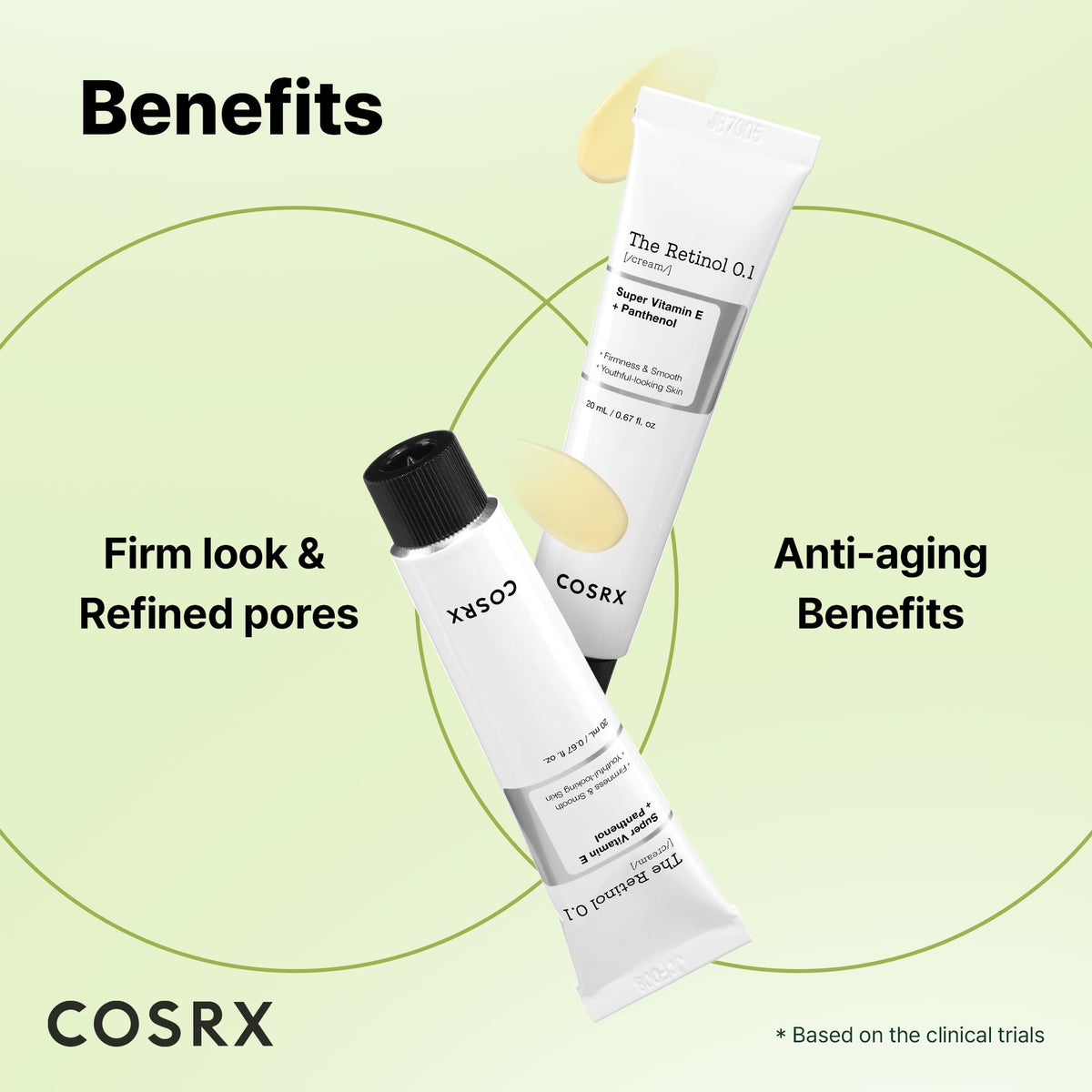 COSRX jar open revealing pale cream and easy fingertip access