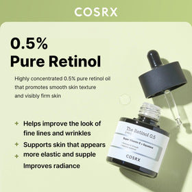 COSRX dropper close-up dispensing oil to highlight lightweight texture and control