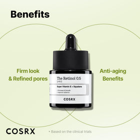 COSRX applying 1–2 drops to hand demonstrating simple, measured nighttime application
