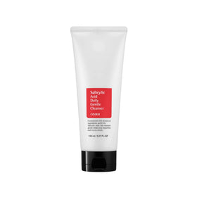 COSRX front pump bottle showing product and gentle daily cleansing benefit