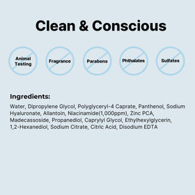 COSRX applied on skin showing soothing effect, calms sensitive or irritated areas