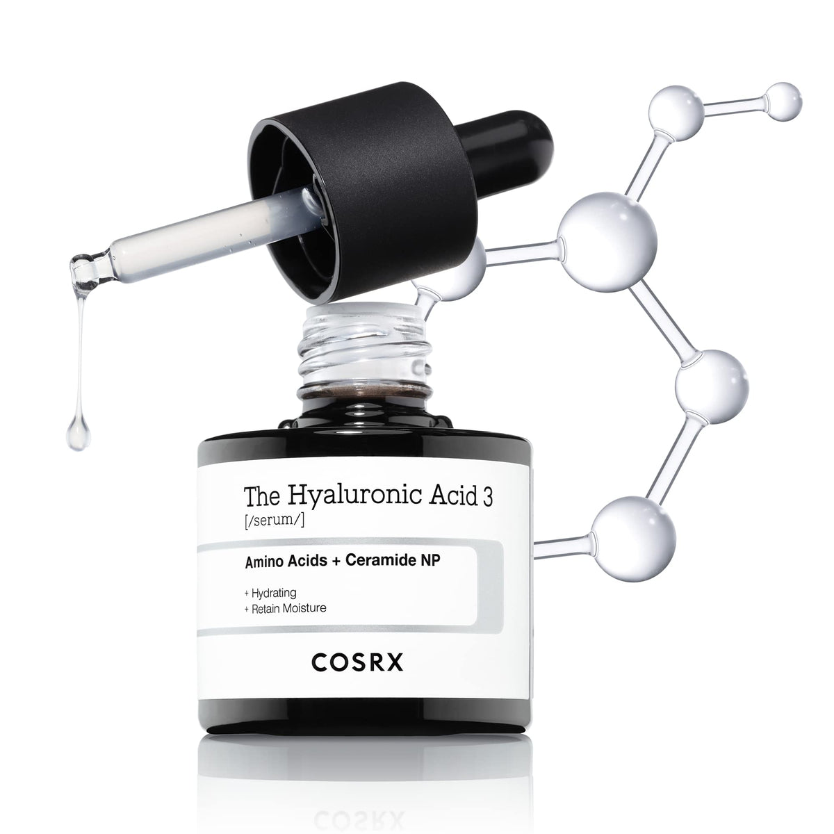 COSRX front packaging showing bottle and label, clear hydration benefits