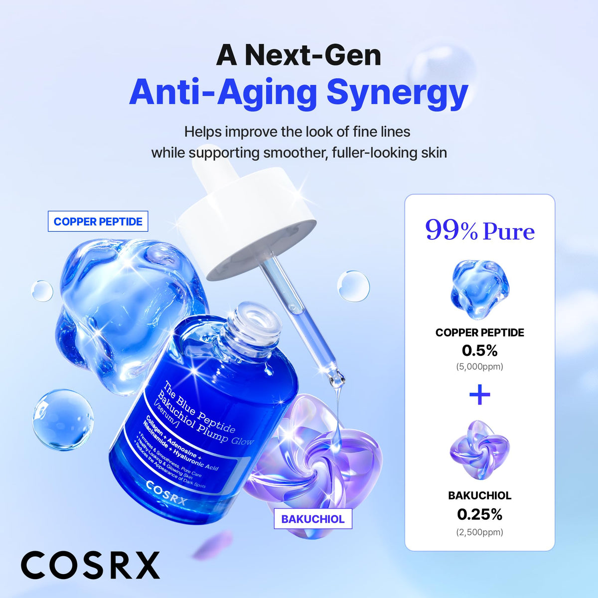 COSRX bottle in hand scale view showing 1.69 fl oz size for real-world reference