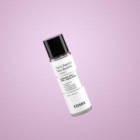 COSRX pump detail highlighting easy dispensing and precise application benefit
