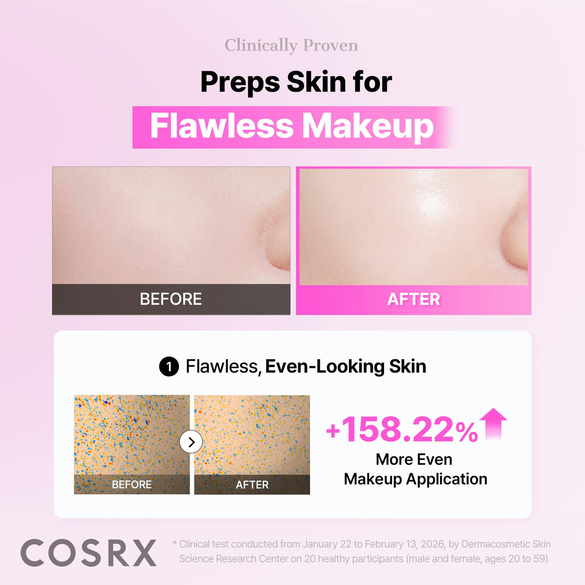 COSRX serum texture close-up highlighting lightweight absorption and finish