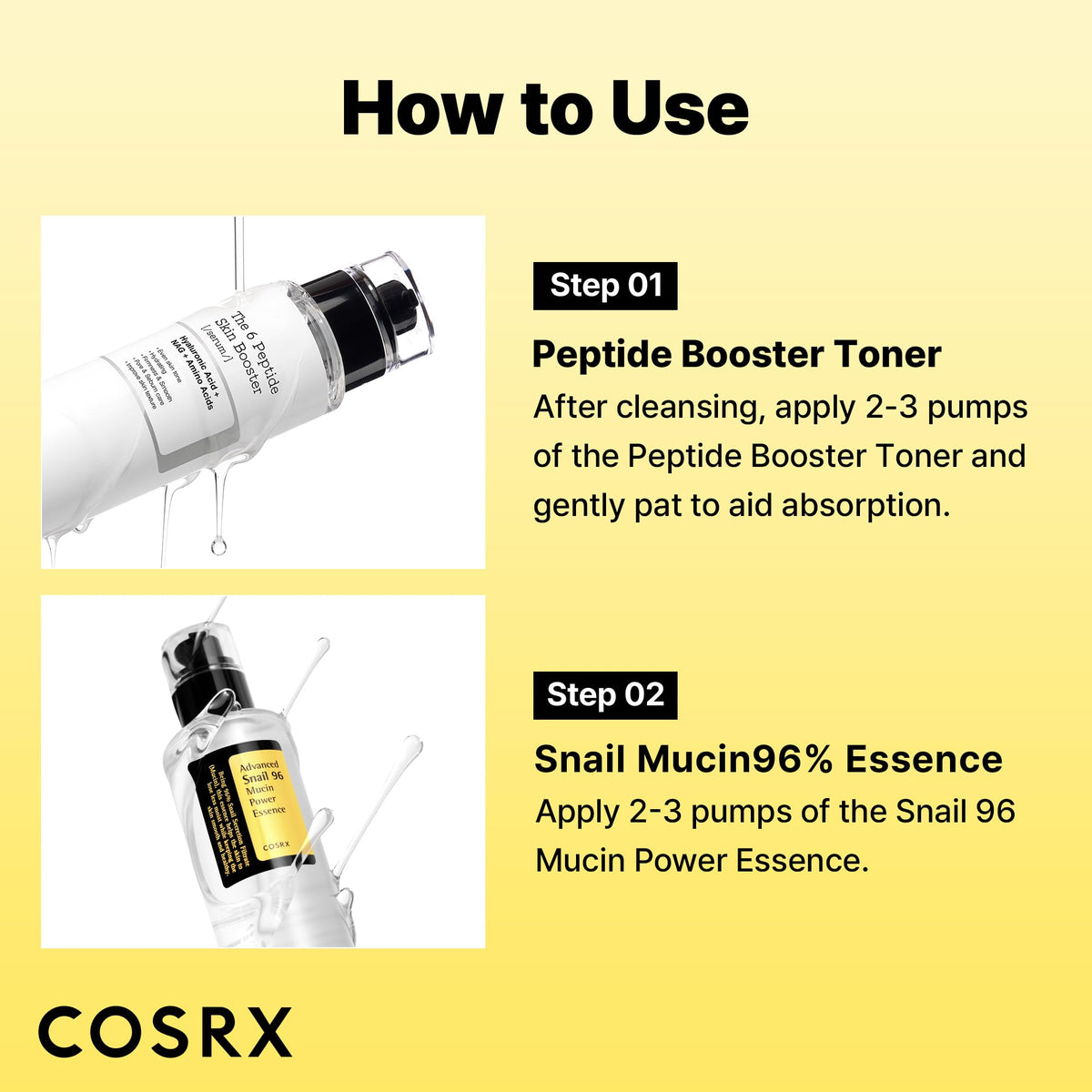 COSRX bottles in hand scale for size reference and travel-friendly benefits