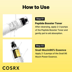 COSRX bottles in hand scale for size reference and travel-friendly benefits