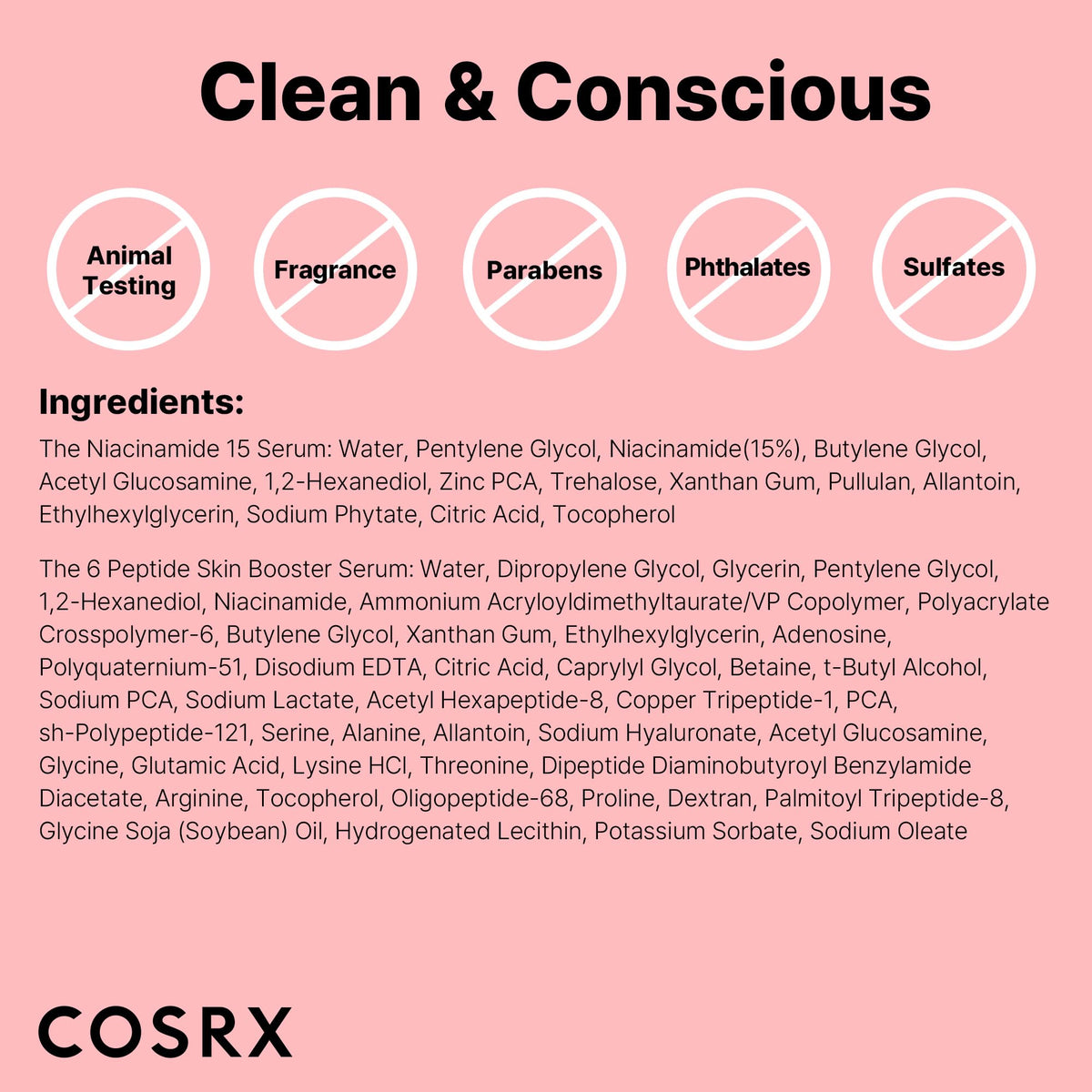 COSRX bottles in hand next to coin to show size and travel-friendly scale