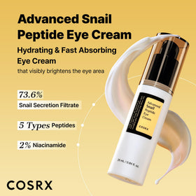 COSRX cream texture close-up highlighting lightweight lotion feel and quick absorption