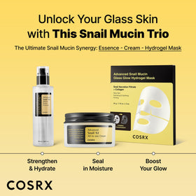 COSRX close-up of jar cap and glass finish emphasizing premium packaging quality