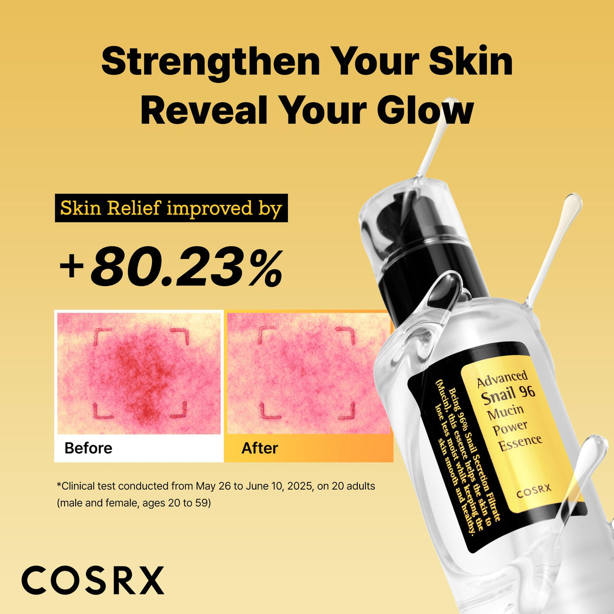 COSRX gel texture close-up demonstrating lightweight hydration