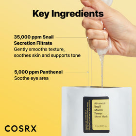 COSRX snail mucin serum travel bottle to boost mask hydration