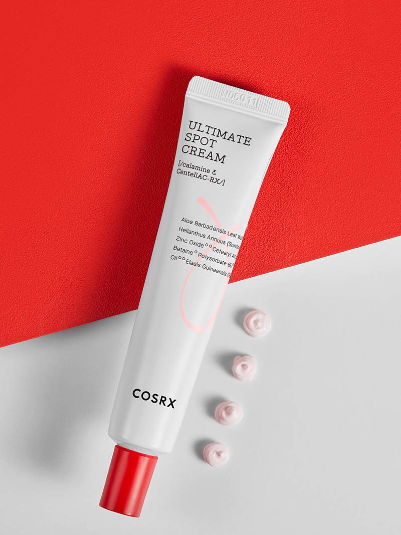 COSRX applied to fingertip illustrating spot treatment precision and ease