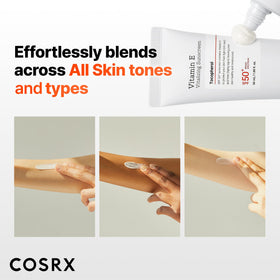 COSRX sunscreen layered under makeup demonstrating smooth base and compatibility