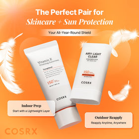 COSRX sunscreen inside a travel pouch showing grab-and-go convenience