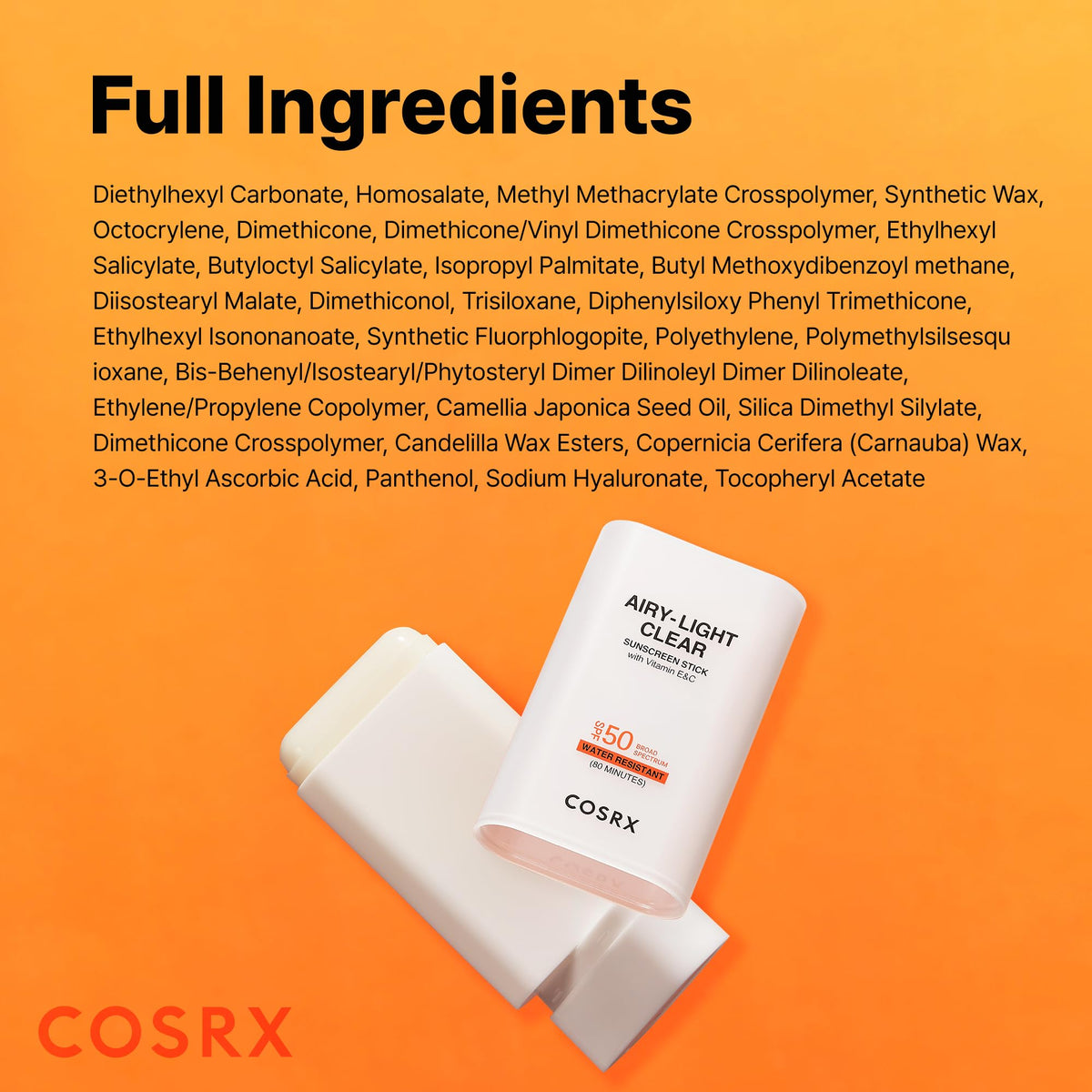 COSRX sunscreen stick in outdoor setting showing sun protection benefit