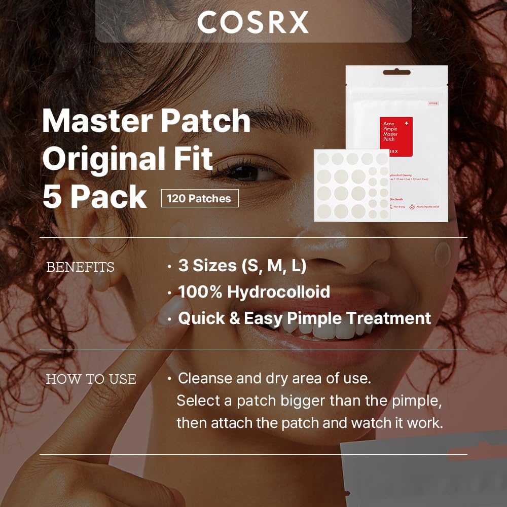 COSRX layout with small medium and large patches highlighting size options