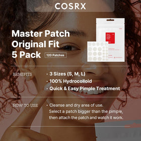 COSRX layout with small medium and large patches highlighting size options