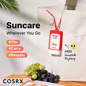COSRX duo in a travel pouch showing compact set ideal for trips