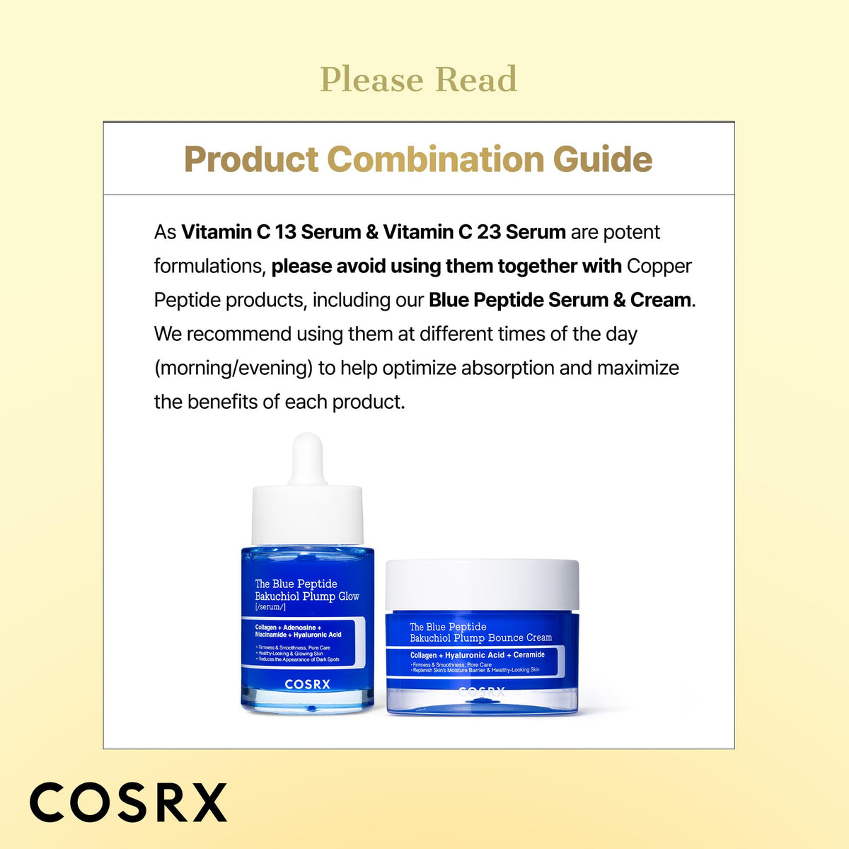 Side-by-side photo showing COSRX serum before and after improved skin radiance