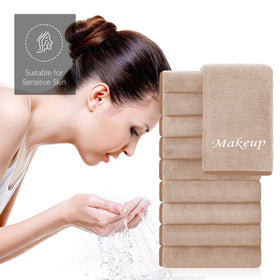 Cosy Family cloth removing mascara in use demonstrating gentle, effective cleansing
