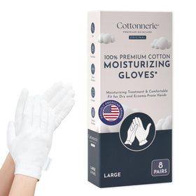 COTTONNERIE front packaging showing 8 pairs and size options benefits convenience