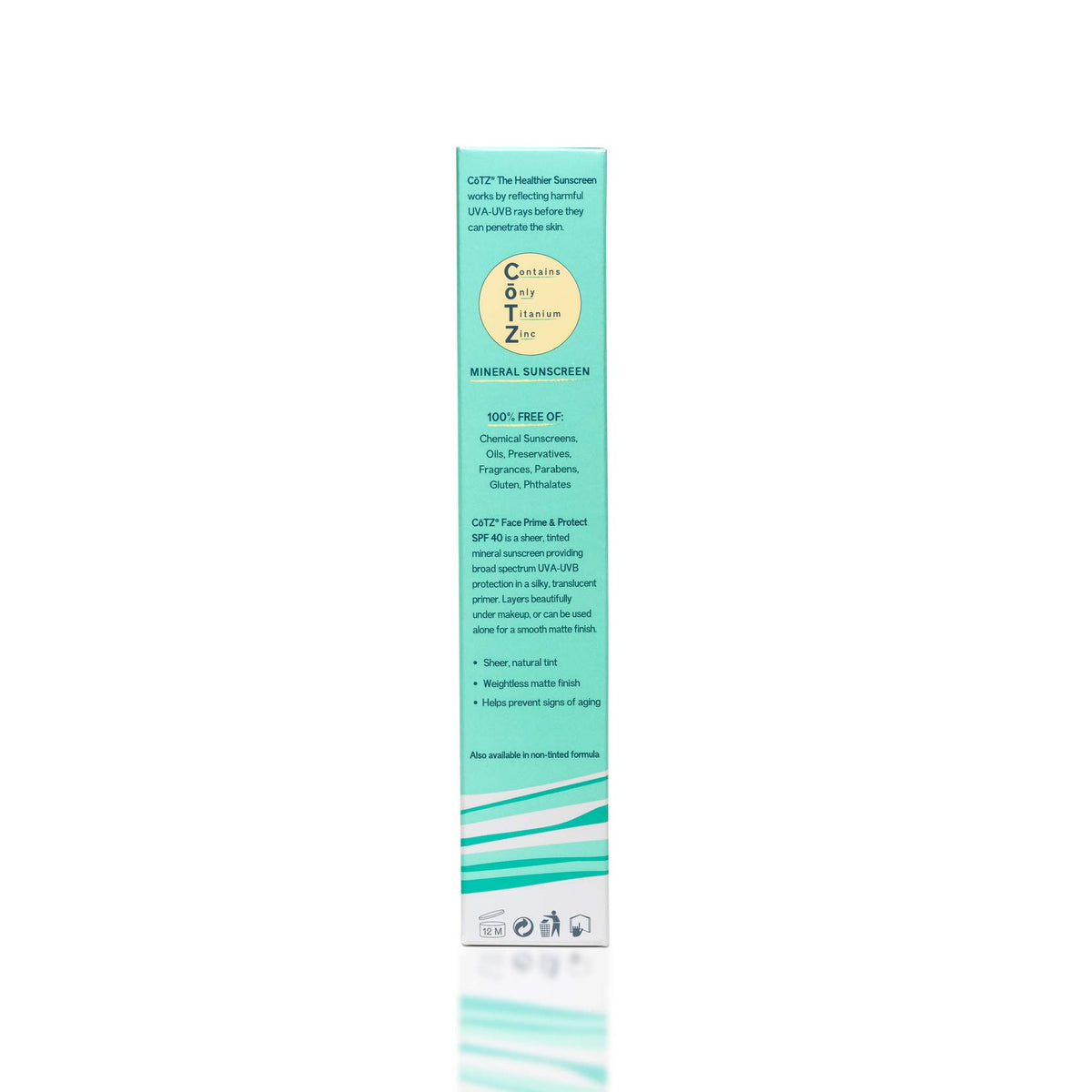 CoTZ applied near eye area showing gentle, non-irritating finish