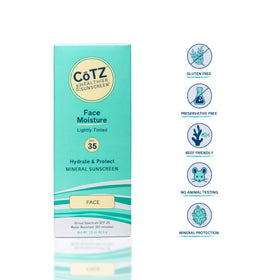 CoTZ cream texture close-up highlighting lightweight, blendable finish