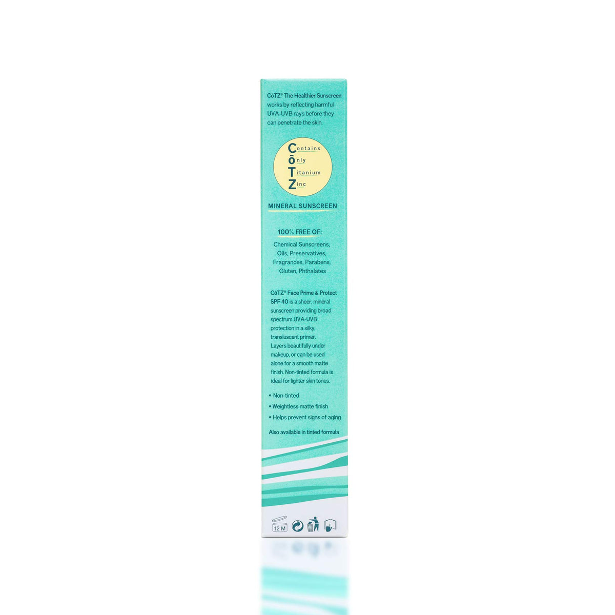 CoTZ packaging with reef-friendly symbol and eco-conscious benefit