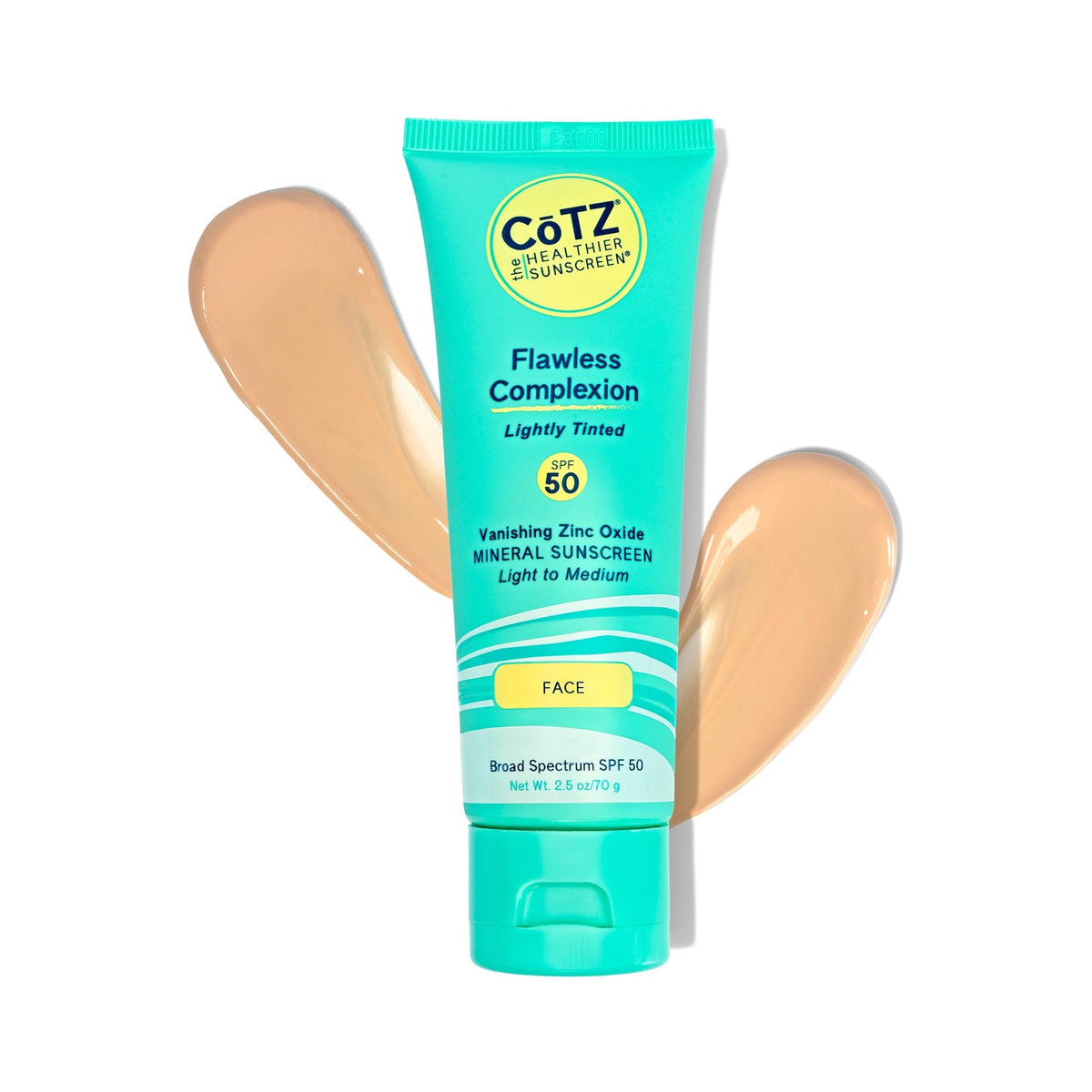 2.5 oz CoTZ tube next to ruler showing compact travel-friendly size