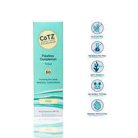 CoTZ cream texture close-up highlighting lightweight, moisturizing finish