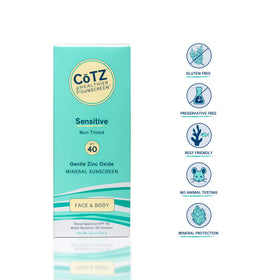 CoTZ texture close-up showing smooth mineral cream and easy spreadability