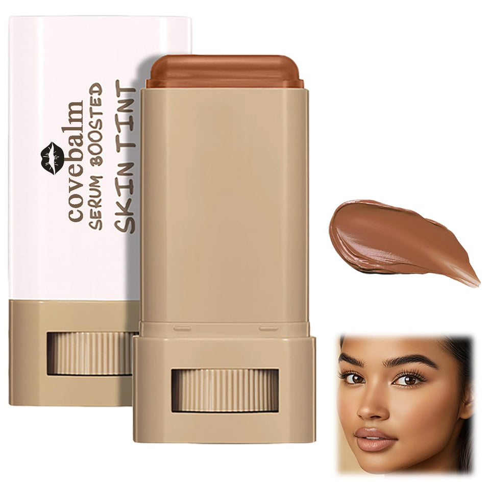 Covebalm front packaging showing sleek stick and quick application benefit