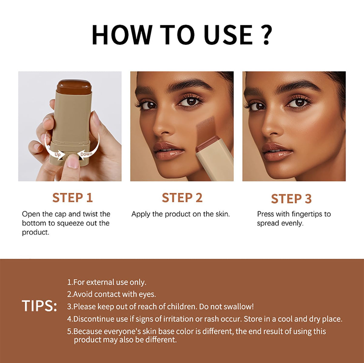 Covebalm model applying stick outdoors for natural finish and everyday confidence