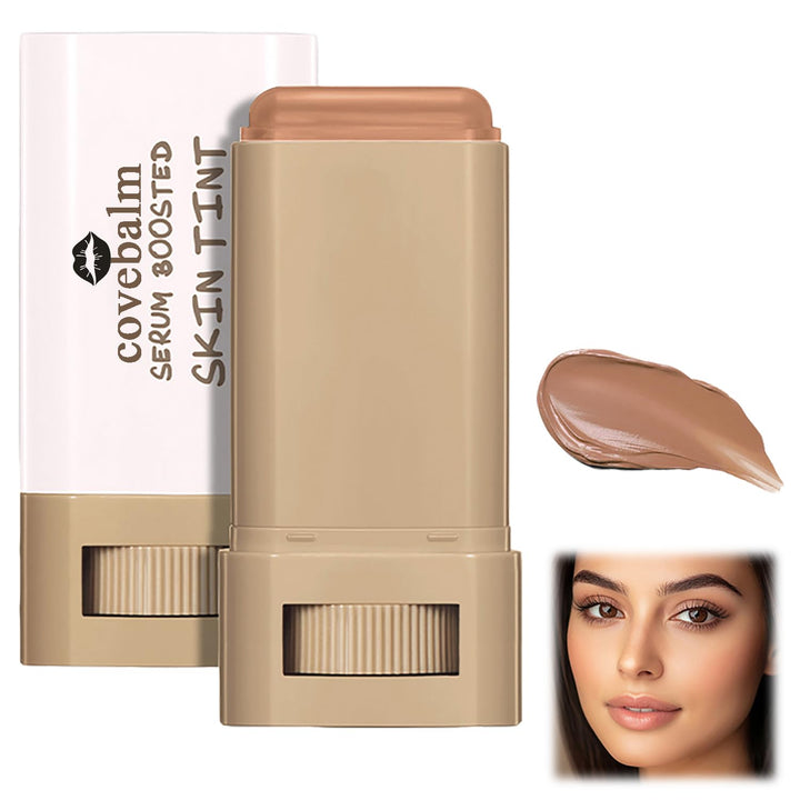 Covebalm front packaging showing stick and shade #06, clear product identity benefit