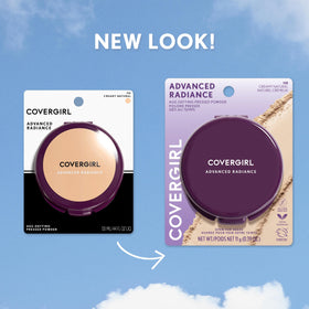 COVERGIRL powder application with brush showing seamless blend and coverage
