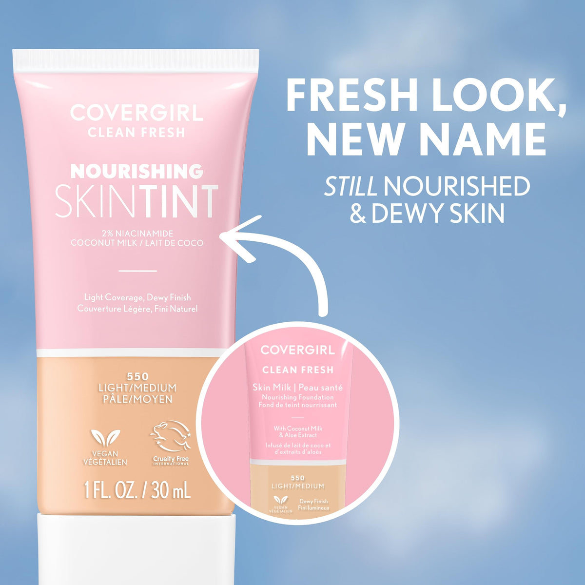 COVERGIRL application with fingers demonstrating fast, streak-free blending benefit