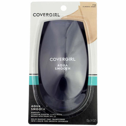 covergirl Aquasmooth compact front view showing shade and packaging benefits a neat portable option