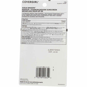 covergirl Aquasmooth texture close-up melting formula and vitamins for smooth blendability