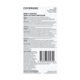 COVERGIRL before and after under-eye comparison showing brightening effect